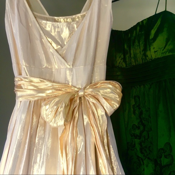 Calvin Klein Gold Silk Dress - Picture 1 of 2